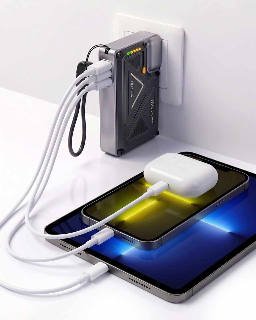 5in1 Powerbank ve Şarj İstasyonu