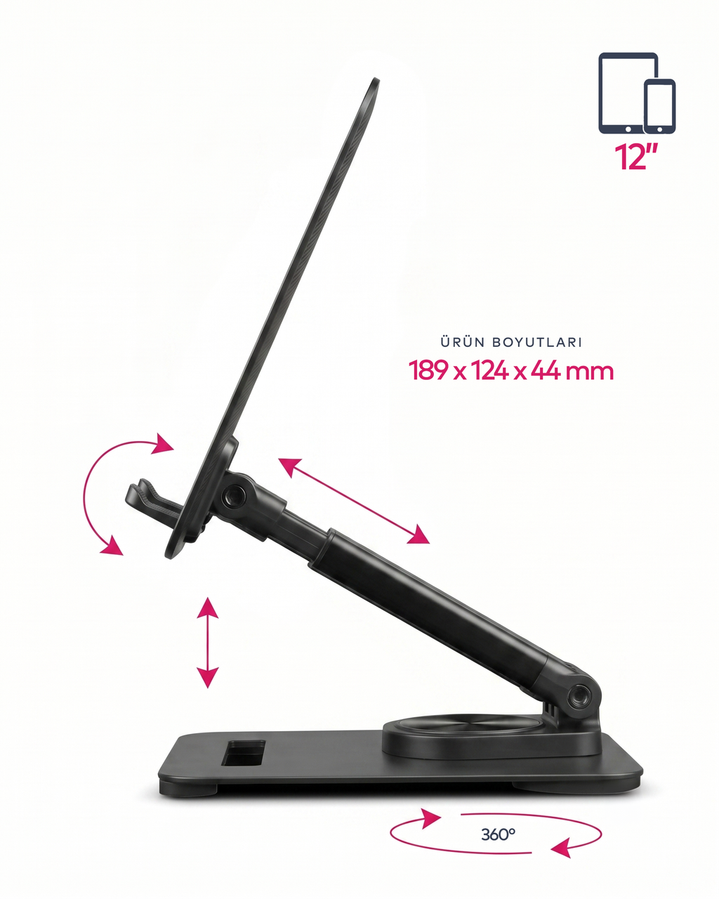 Teleskopik Telefon & Tablet Standı
