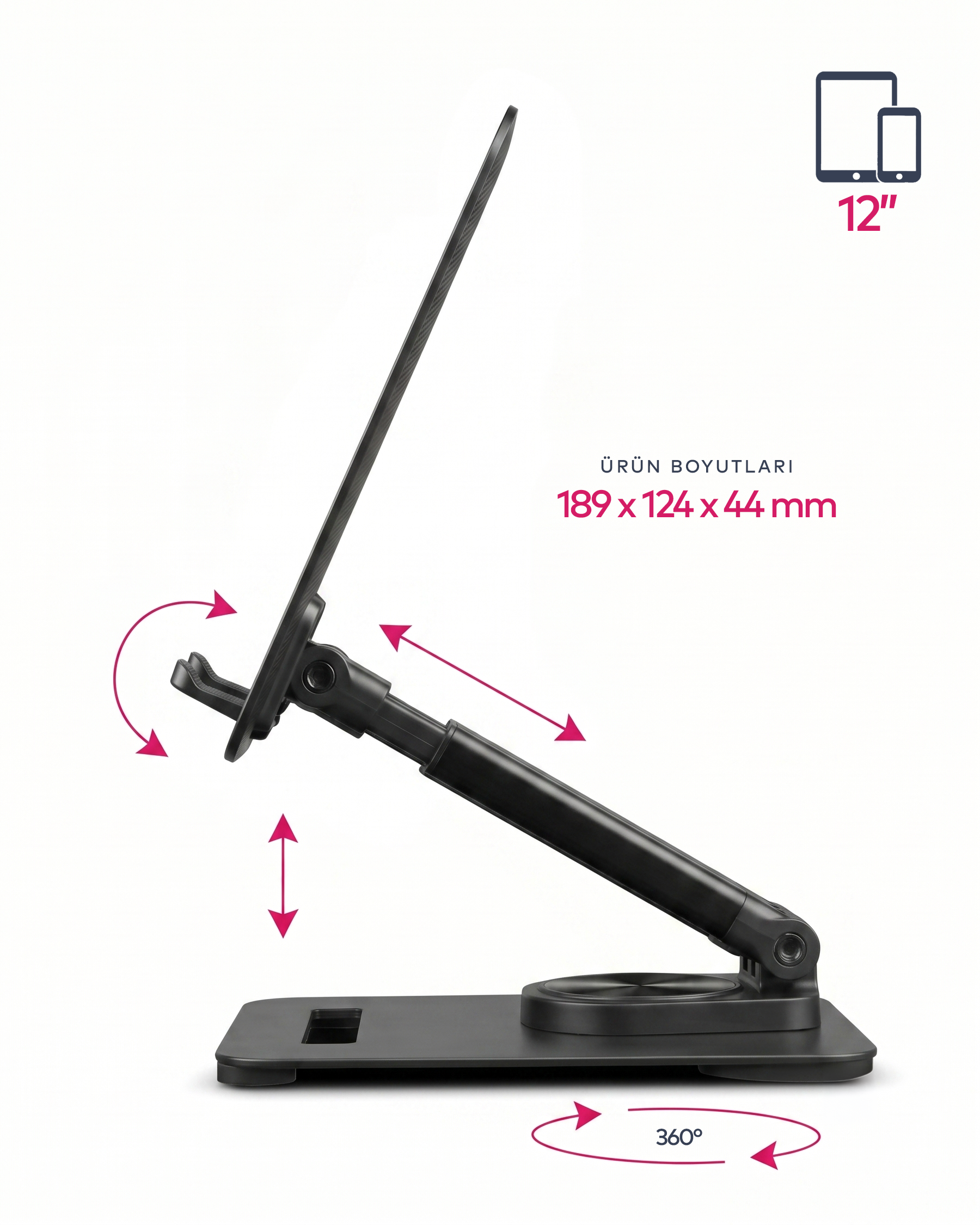 Teleskopik Telefon & Tablet Standı