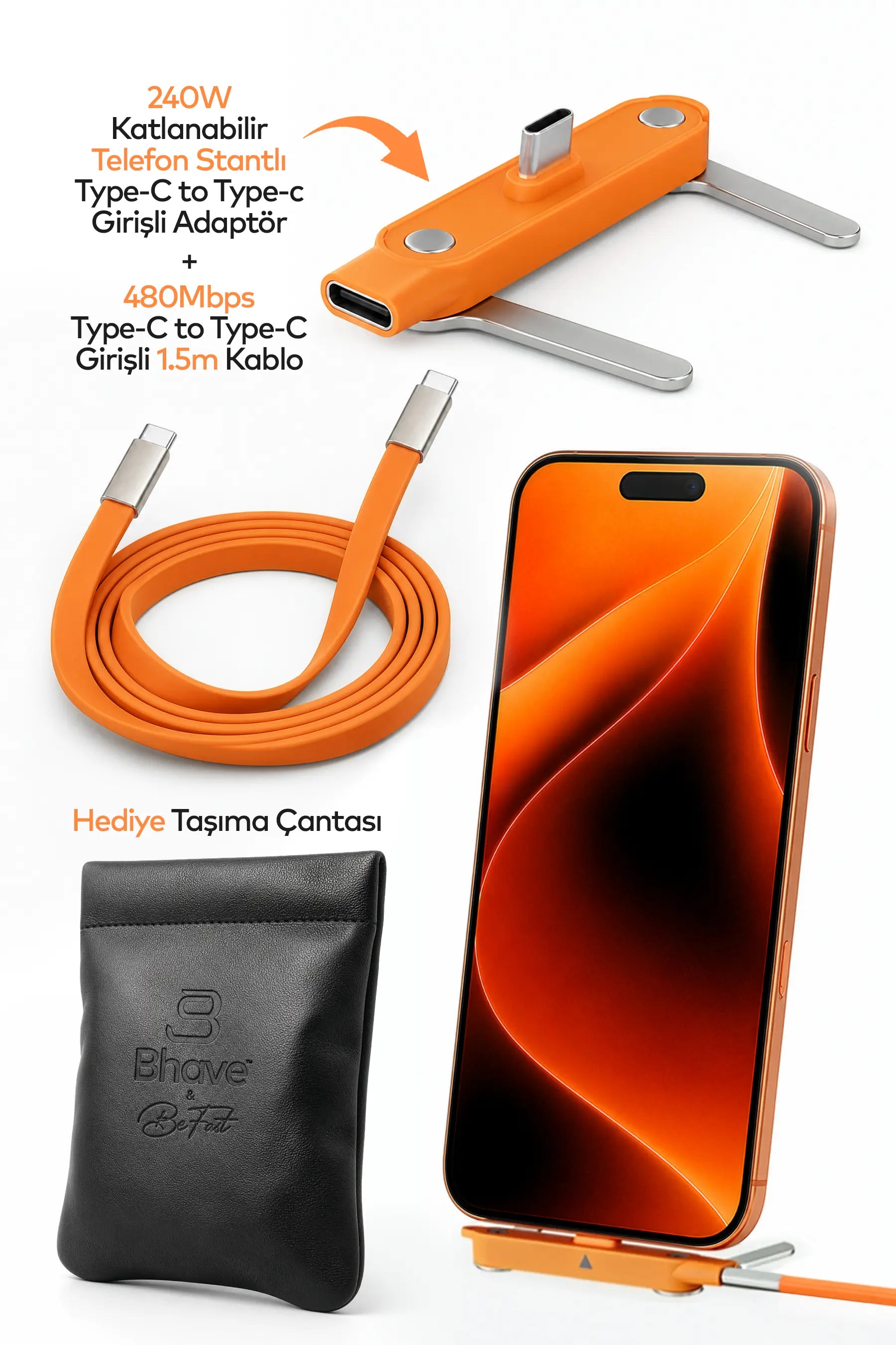 240W Standlı Type-C Kablo Bhave