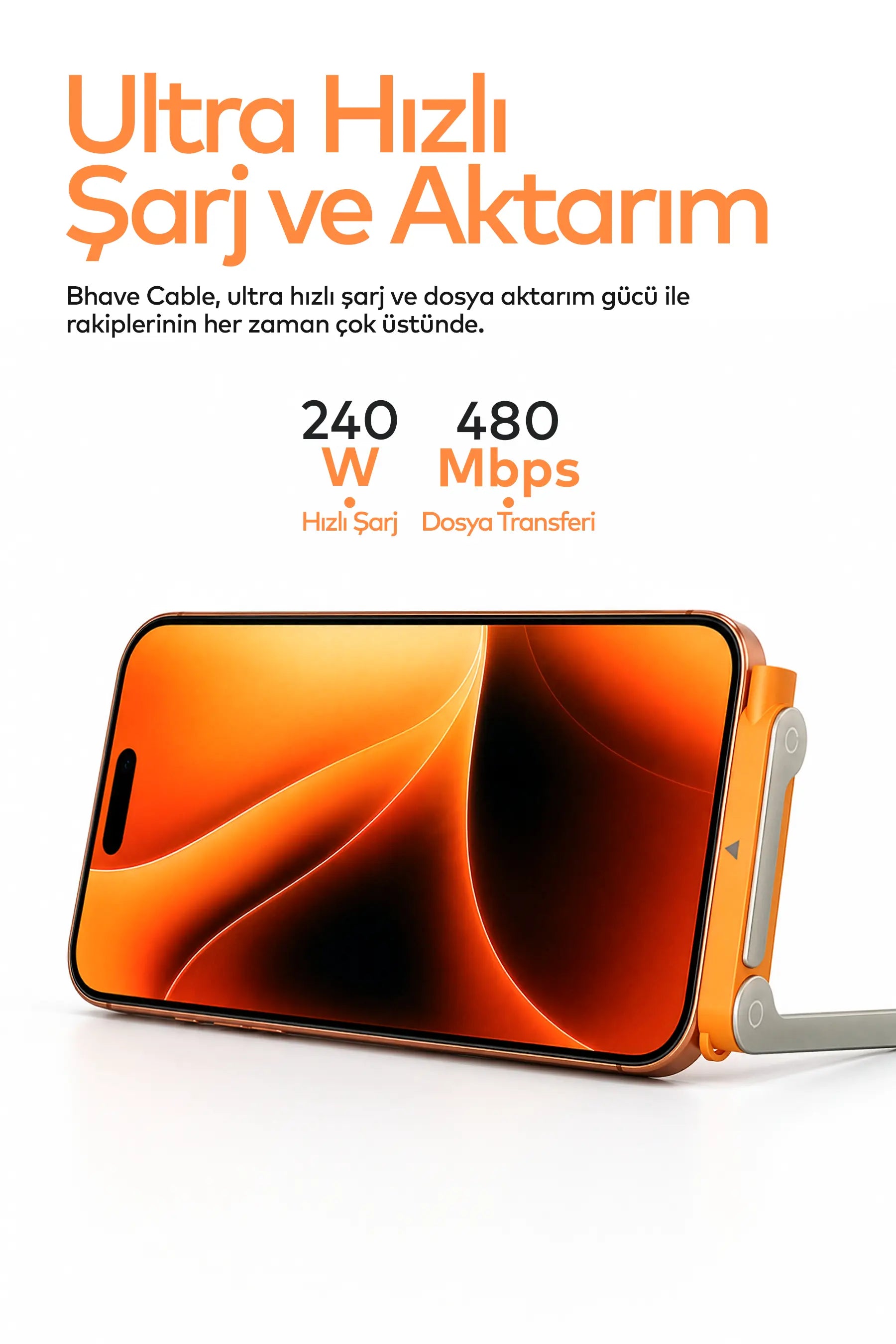 240W Standlı Type-C Kablo Bhave